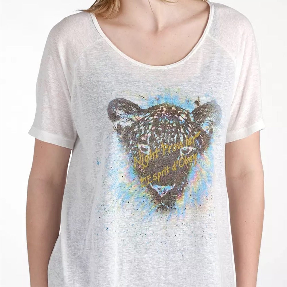 Obey “Night Prowler” Tee in Natural, size Small NWT